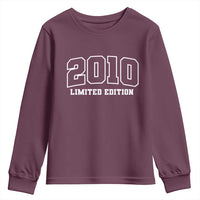 Vintage 2010 Limited Edition Youth Sweatshirt 16 Year Old Gift Retro Varsity 16th Birthday