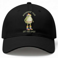Funny Frog LGBTQ Baseball Cap Misgenderin Folks Aint Very Cowboy Pride Rainbow