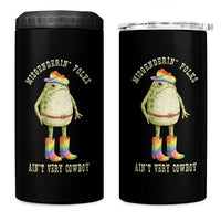Funny Frog LGBTQ 4 in 1 Can Cooler Tumbler Misgenderin Folks Aint Very Cowboy Pride Rainbow
