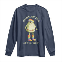 Funny Frog LGBTQ Long Sleeve Shirt Misgenderin Folks Aint Very Cowboy Pride Rainbow