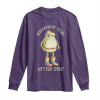 Funny Frog LGBTQ Long Sleeve Shirt Misgenderin Folks Aint Very Cowboy Pride Rainbow