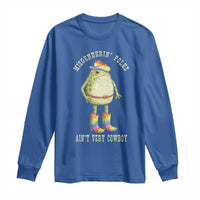 Funny Frog LGBTQ Long Sleeve Shirt Misgenderin Folks Aint Very Cowboy Pride Rainbow