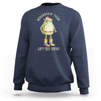 Funny Frog LGBTQ Sweatshirt Misgenderin Folks Aint Very Cowboy Pride Rainbow