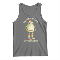 Funny Frog LGBTQ Tank Top Misgenderin Folks Aint Very Cowboy Pride Rainbow