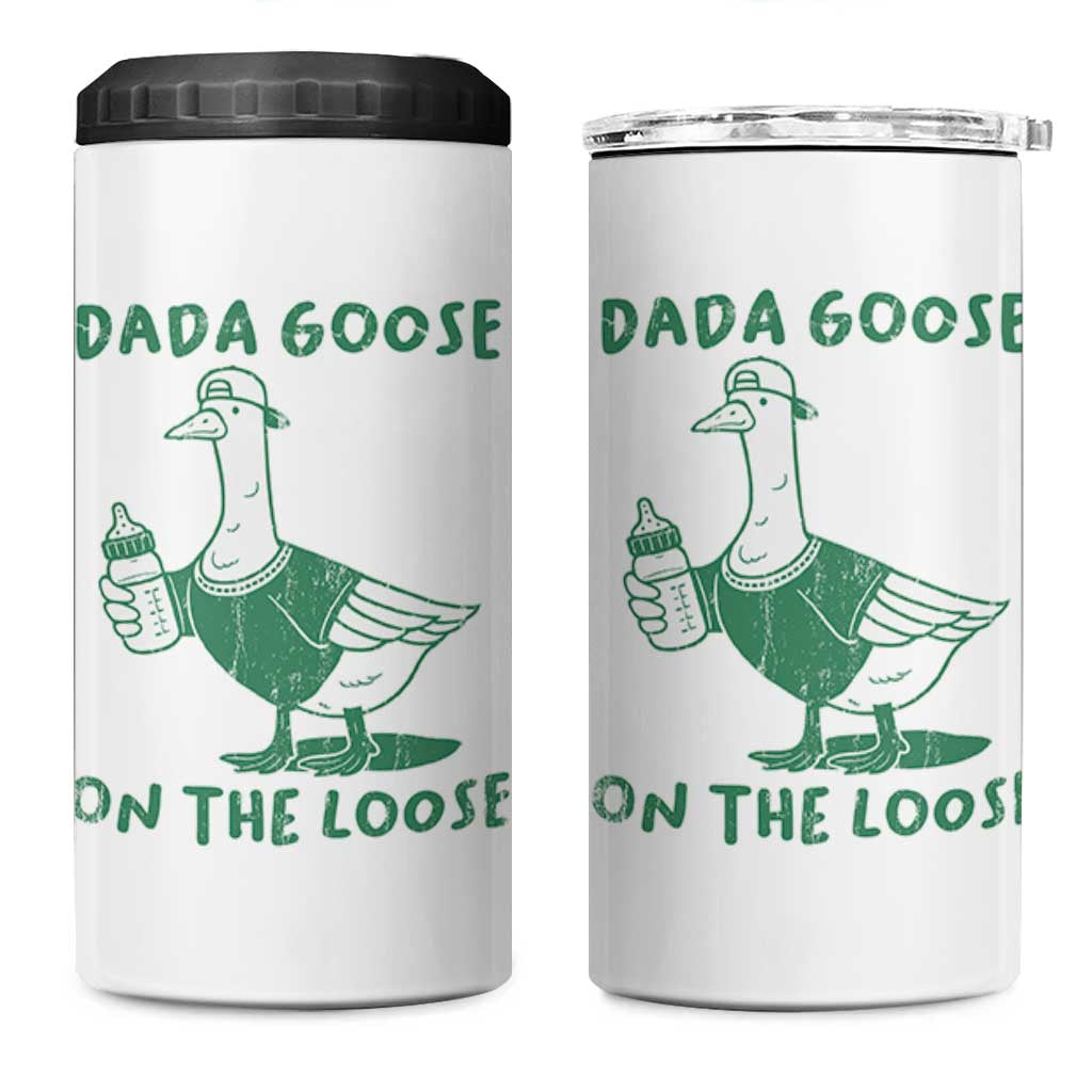 Silly Goose Dad 4 in 1 Can Cooler Tumbler New Dad Pregnancy Announcement Fathers Day
