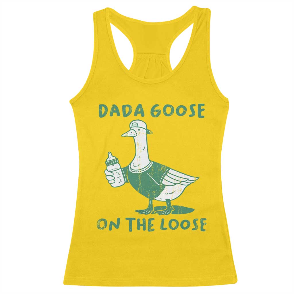 Silly Goose Dad Racerback Tank Top New Dad Pregnancy Announcement Fathers Day