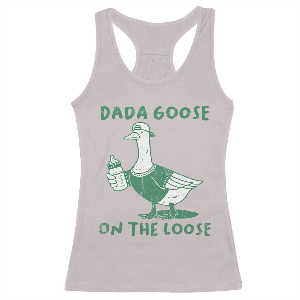 Silly Goose Dad Racerback Tank Top New Dad Pregnancy Announcement Fathers Day