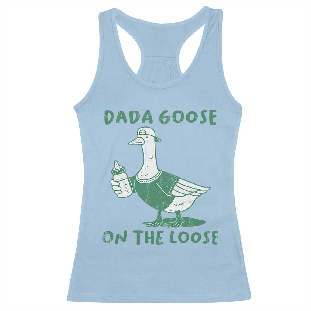 Silly Goose Dad Racerback Tank Top New Dad Pregnancy Announcement Fathers Day