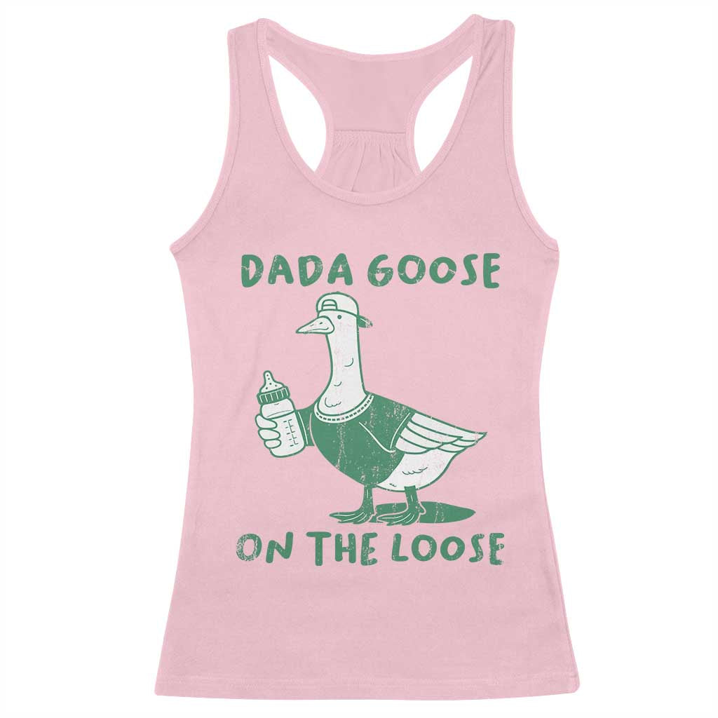 Silly Goose Dad Racerback Tank Top New Dad Pregnancy Announcement Fathers Day