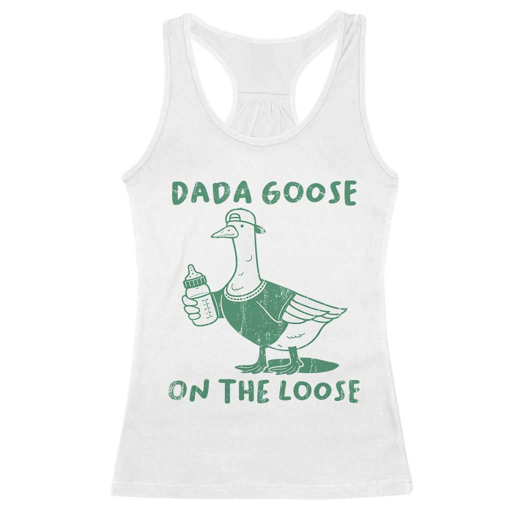 Silly Goose Dad Racerback Tank Top New Dad Pregnancy Announcement Fathers Day