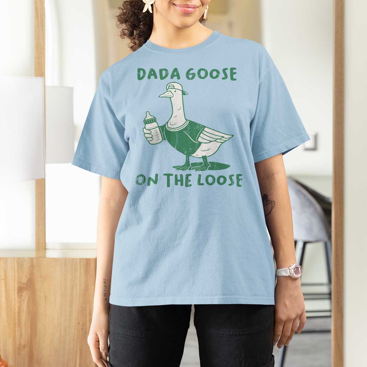 Silly Goose Dad T Shirt For Women New Dad Pregnancy Announcement Fathers Day