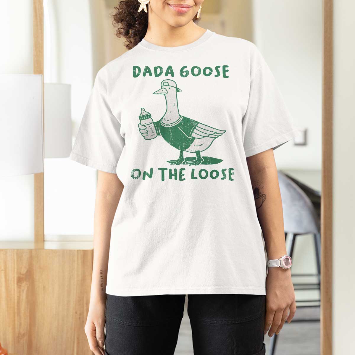 Silly Goose Dad T Shirt For Women New Dad Pregnancy Announcement Fathers Day