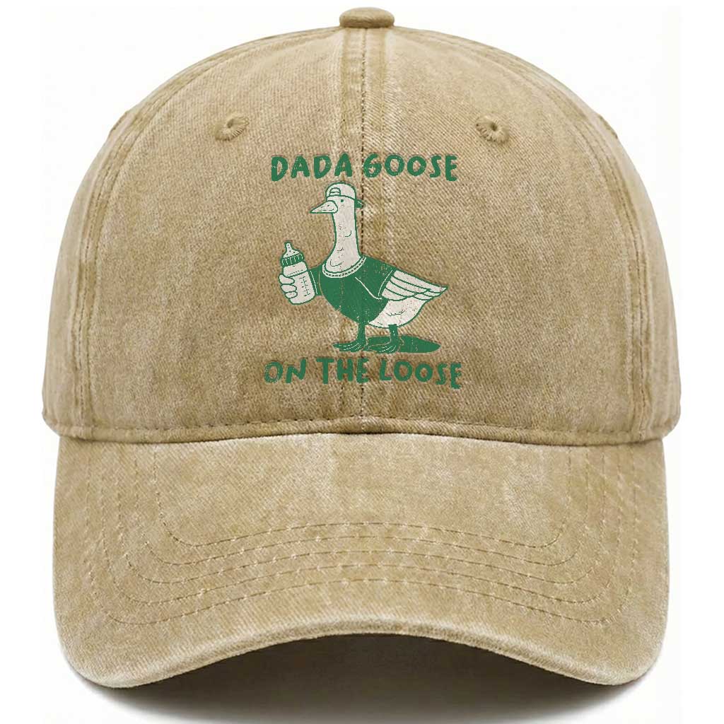 Silly Goose Dad Washed Cotton Baseball Cap New Dad Pregnancy Announcement Fathers Day