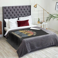 Bonus Dad Throw Blanket Retro Feral Raccoon Stepdad Gifts From Bonus Son Stepson
