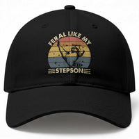 Bonus Dad Baseball Cap Retro Feral Raccoon Stepdad Gifts From Bonus Son Stepson