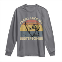 Bonus Dad Long Sleeve Shirt Retro Feral Raccoon Stepdad Gifts From Bonus Son Stepson