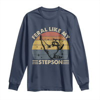 Bonus Dad Long Sleeve Shirt Retro Feral Raccoon Stepdad Gifts From Bonus Son Stepson