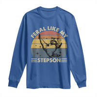 Bonus Dad Long Sleeve Shirt Retro Feral Raccoon Stepdad Gifts From Bonus Son Stepson