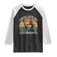 Bonus Dad Raglan Shirt Retro Feral Raccoon Stepdad Gifts From Bonus Son Stepson