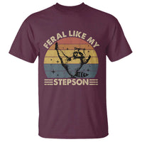 Bonus Dad T Shirt Retro Feral Raccoon Stepdad Gifts From Bonus Son Stepson