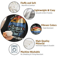 Bonus Dad Throw Blanket The Man Myth Bad Influence Step Dad Fathers Day Gift