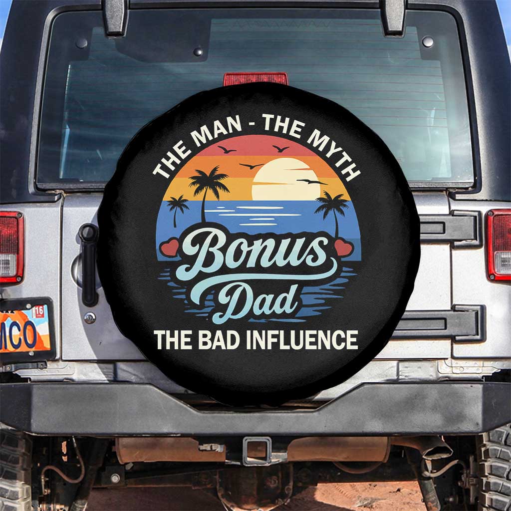 Bonus Dad Spare Tire Cover The Man Myth Bad Influence Step Dad Fathers Day Gift