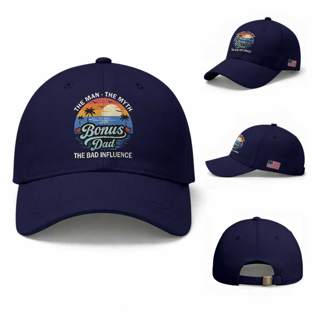 Bonus Dad Baseball Cap The Man Myth Bad Influence Step Dad Fathers Day Gift