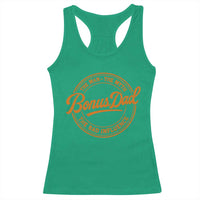 Bonus Dad Racerback Tank Top Vintage The Man Myth Bad Influence Funny Step Dad