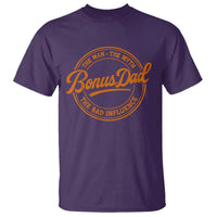 Bonus Dad T Shirt Vintage The Man Myth Bad Influence Funny Step Dad