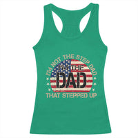 Bonus Dad Racerback Tank Top Not The Step Dad Im The Dad That Stepped Up USA Flag
