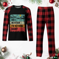 Did I Mention I'm Retiring Soon Plaid Pajama Set Funny Retro Vintage Retirement