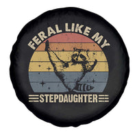 Bonus Dad Spare Tire Cover Retro Feral Raccoon Stepdad Gifts From Bonus Daughter Stepdaughter