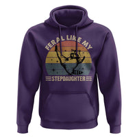 Bonus Dad Hoodie Retro Feral Raccoon Stepdad Gifts From Bonus Daughter Stepdaughter