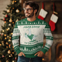 Silly Goose Mom Ugly Christmas Sweater New Mom Pregnancy Announcement Mothers Day