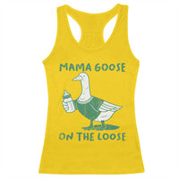 Silly Goose Mom Racerback Tank Top New Mom Pregnancy Announcement Mothers Day