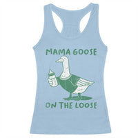 Silly Goose Mom Racerback Tank Top New Mom Pregnancy Announcement Mothers Day