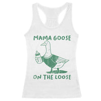 Silly Goose Mom Racerback Tank Top New Mom Pregnancy Announcement Mothers Day