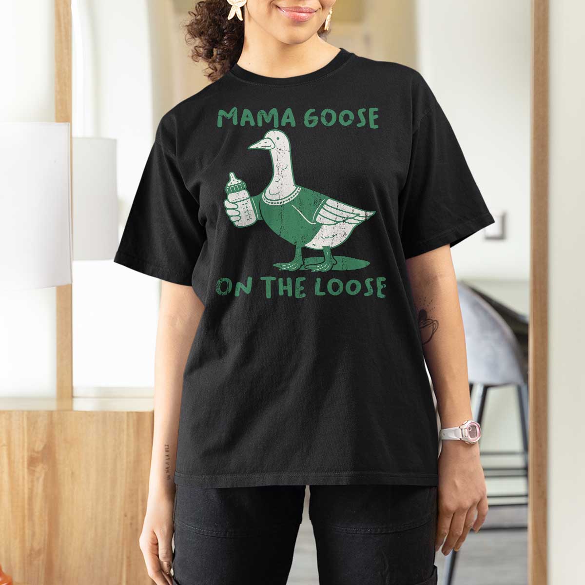 Silly Goose Mom T Shirt For Women New Mom Pregnancy Announcement Mothers Day
