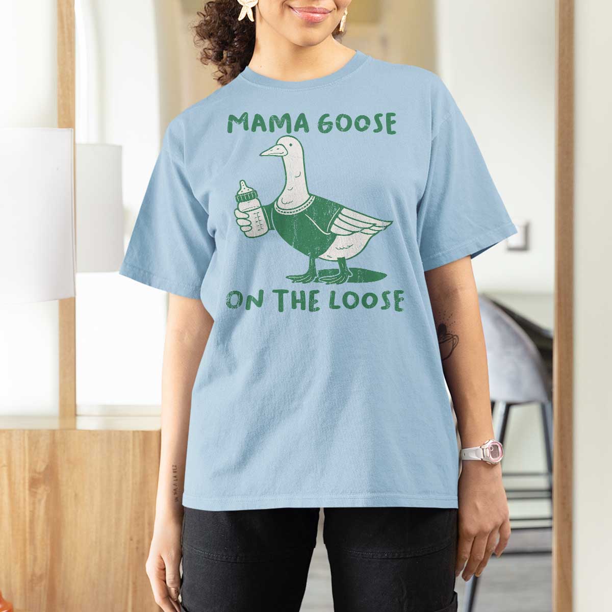 Silly Goose Mom T Shirt For Women New Mom Pregnancy Announcement Mothers Day