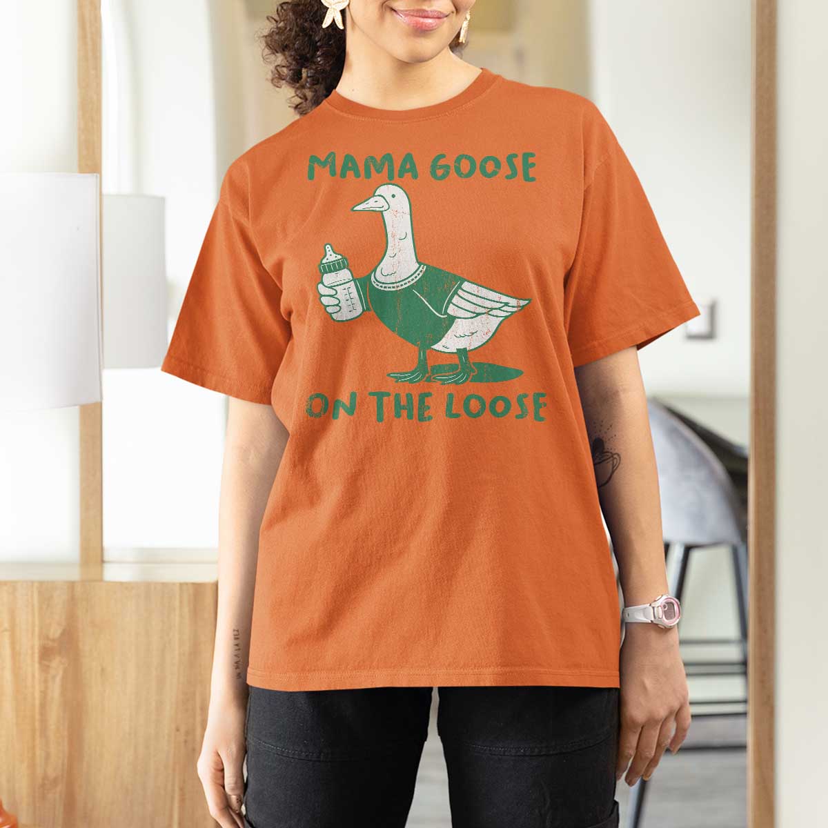 Silly Goose Mom T Shirt For Women New Mom Pregnancy Announcement Mothers Day