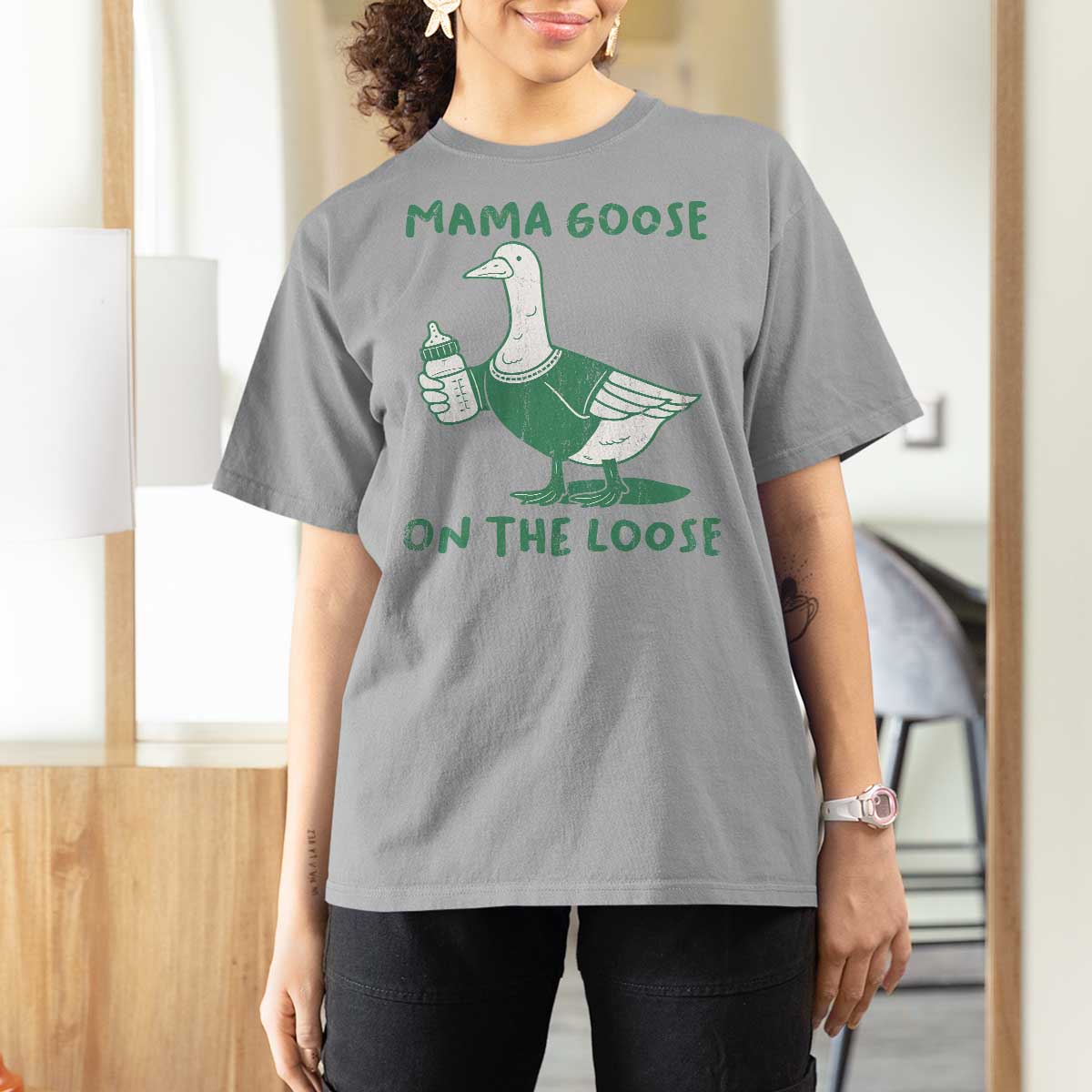 Silly Goose Mom T Shirt For Women New Mom Pregnancy Announcement Mothers Day