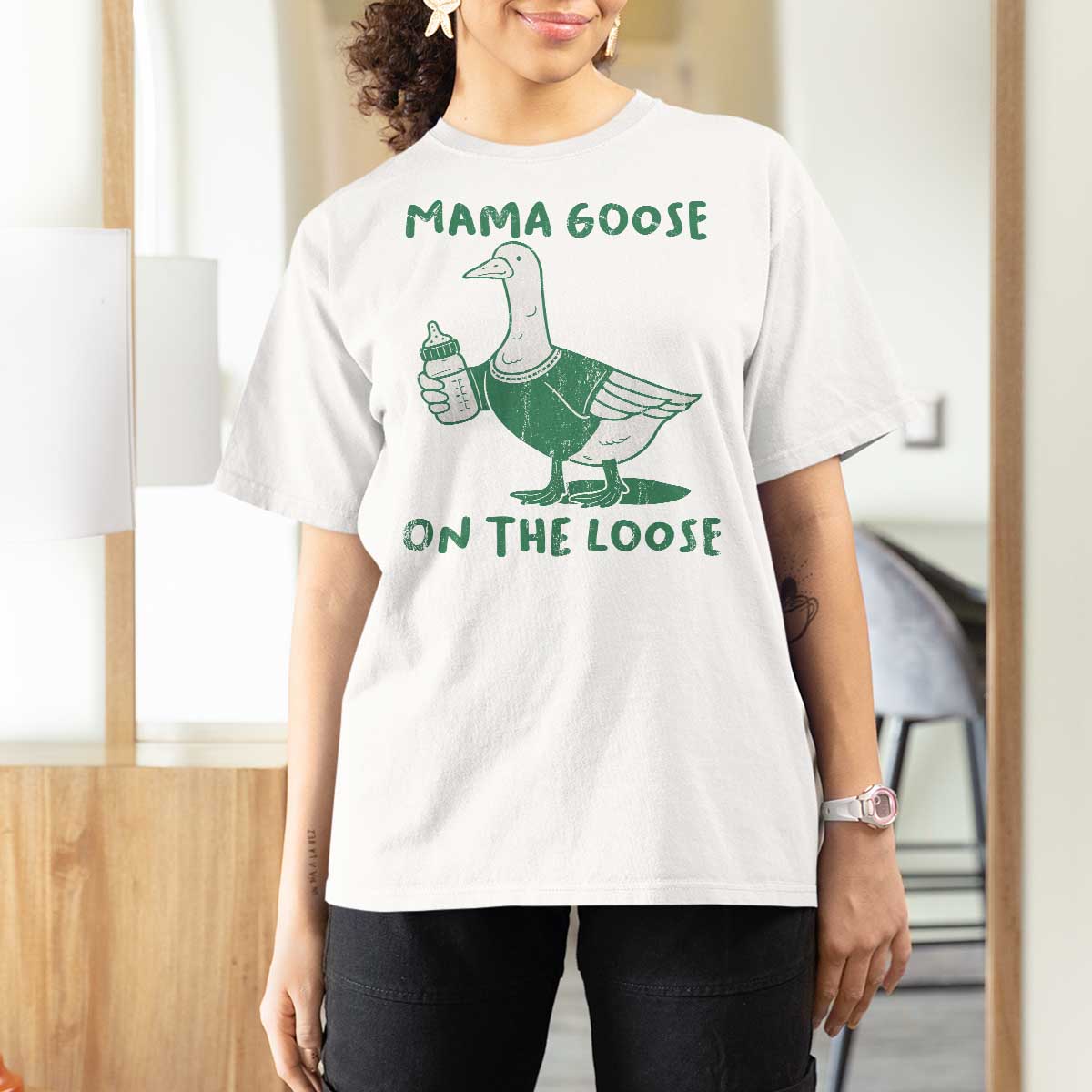 Silly Goose Mom T Shirt For Women New Mom Pregnancy Announcement Mothers Day