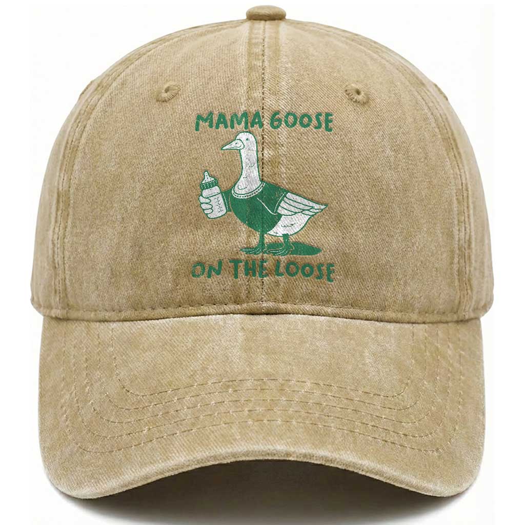 Silly Goose Mom Washed Cotton Baseball Cap New Mom Pregnancy Announcement Mothers Day