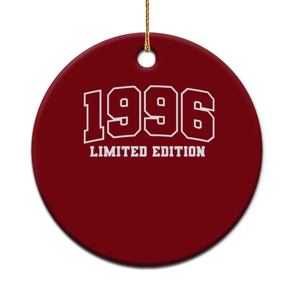 Vintage 1996 Limited Edition Ceramic Ornament 30 Year Old Gift Retro Varsity 30th Birthday