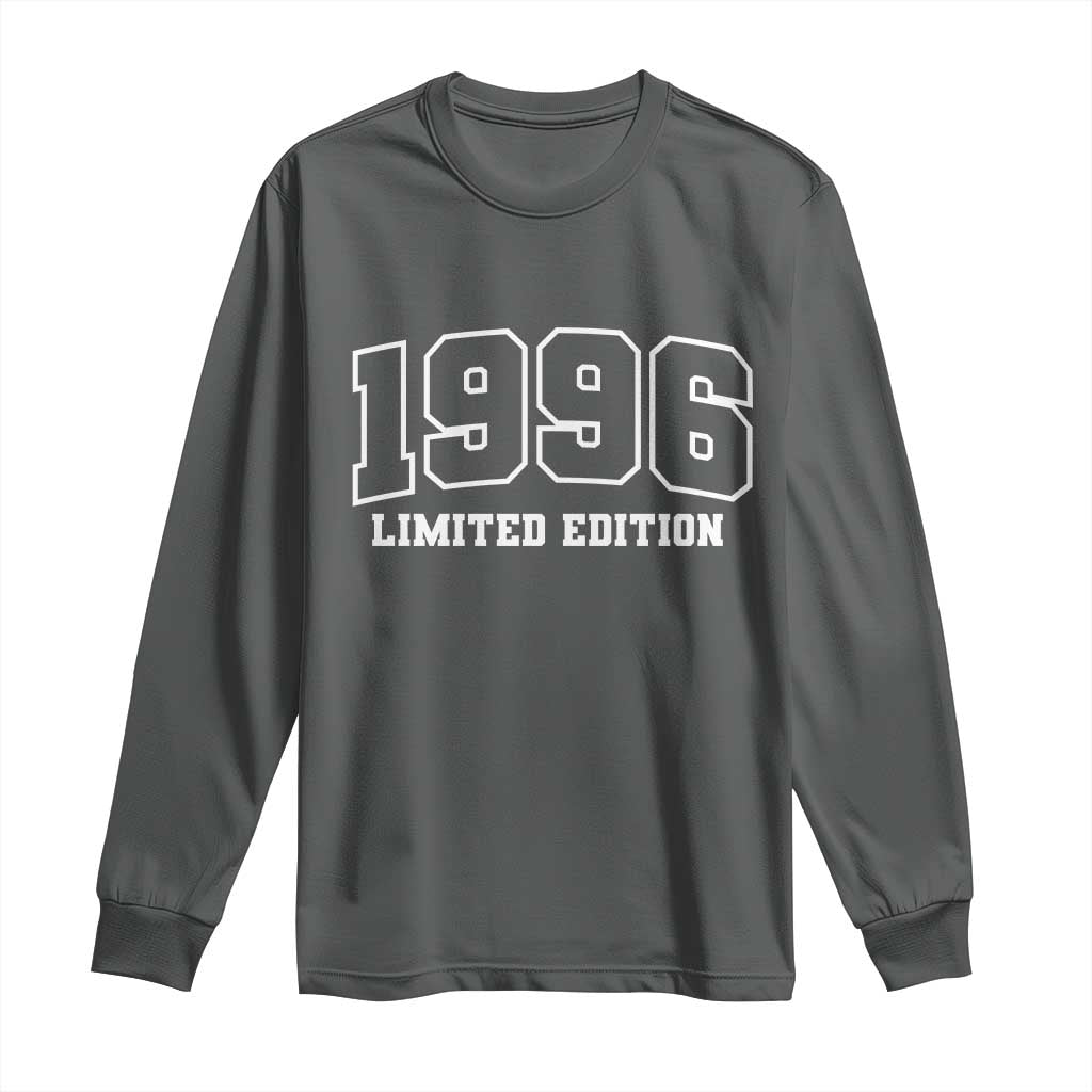 Vintage 1996 Limited Edition Long Sleeve Shirt 30 Year Old Gift Retro Varsity 30th Birthday