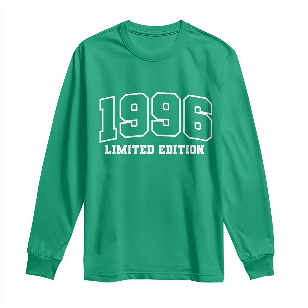 Vintage 1996 Limited Edition Long Sleeve Shirt 30 Year Old Gift Retro Varsity 30th Birthday
