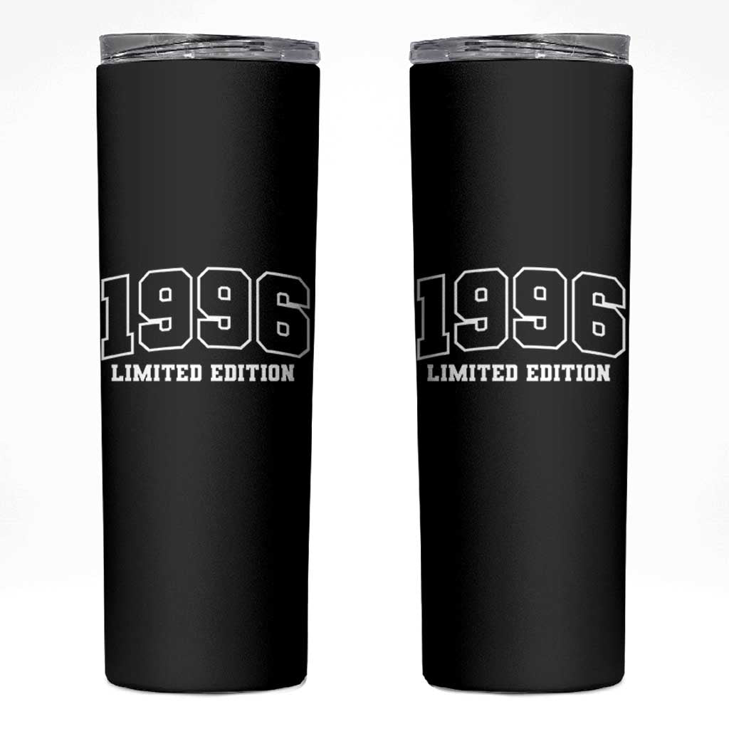 Vintage 1996 Limited Edition Skinny Tumbler 30 Year Old Gift Retro Varsity 30th Birthday