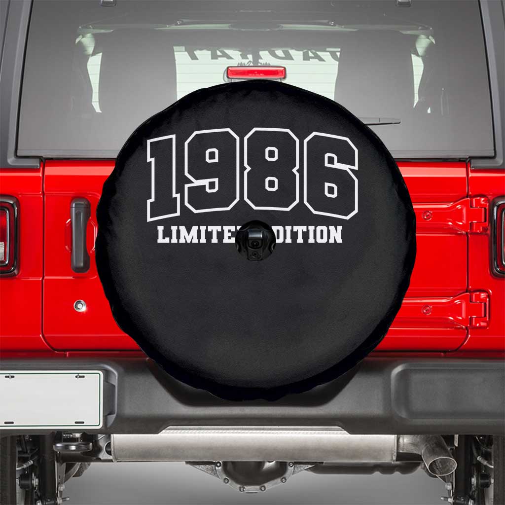 Vintage 1986 Limited Edition Spare Tire Cover 50 Year Old Gift Retro Varsity 40th Birthday