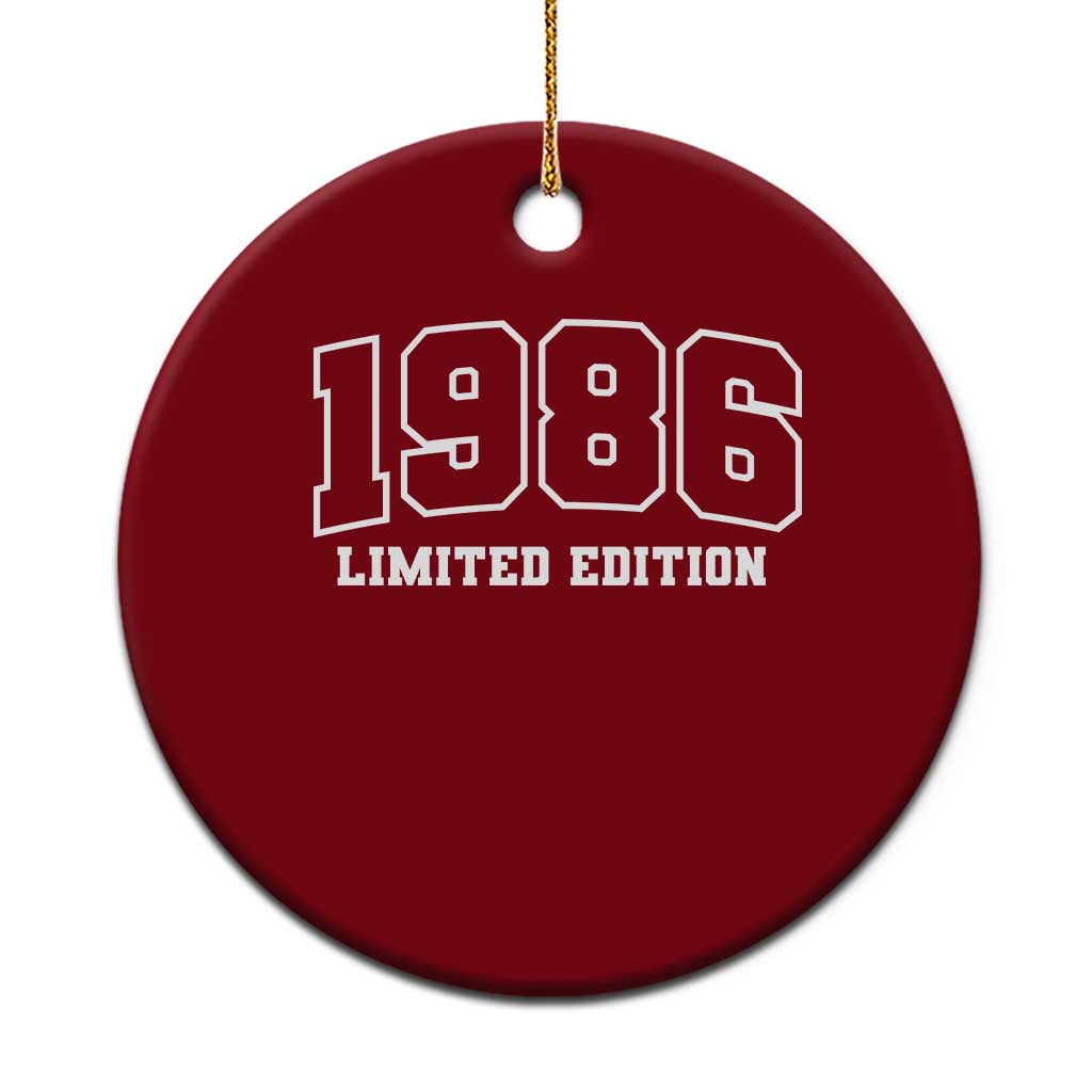 Vintage 1986 Limited Edition Ceramic Ornament 50 Year Old Gift Retro Varsity 40th Birthday