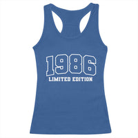Vintage 1986 Limited Edition Racerback Tank Top 50 Year Old Gift Retro Varsity 40th Birthday